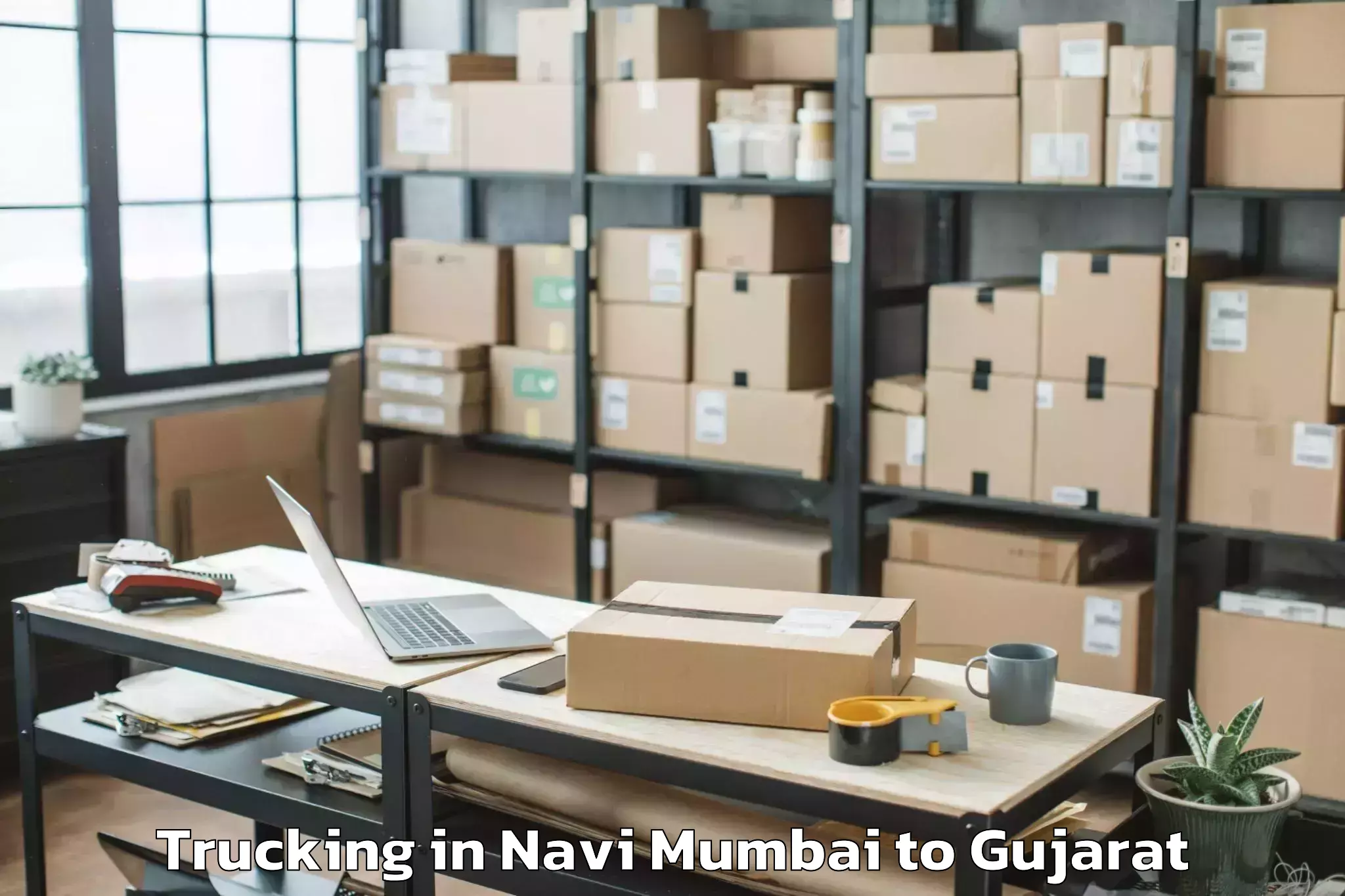 Book Navi Mumbai to Dhasa Trucking Online